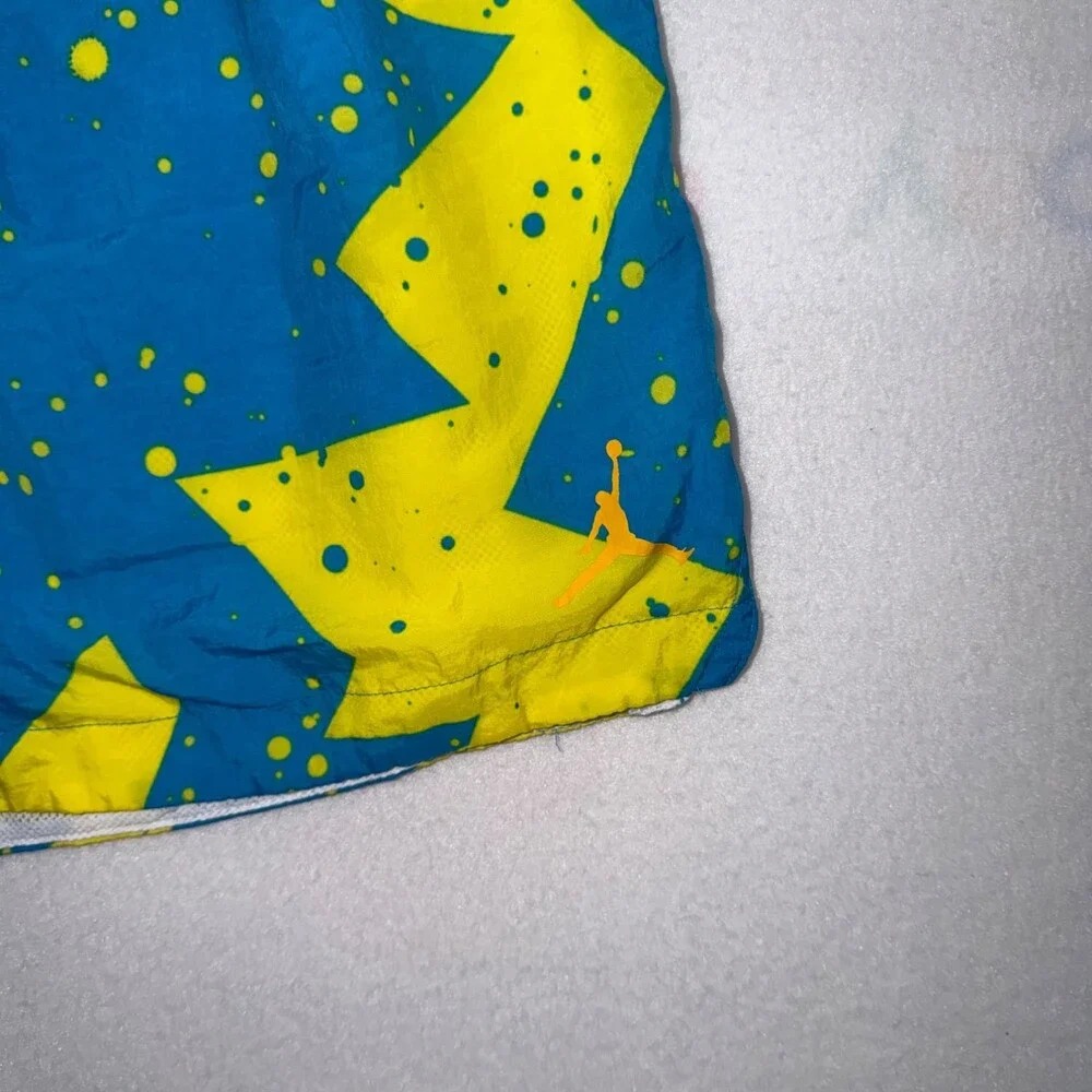 Jordan Jumpman Poolside Swim trunk Shorts Mens Large Blue Yellow 9